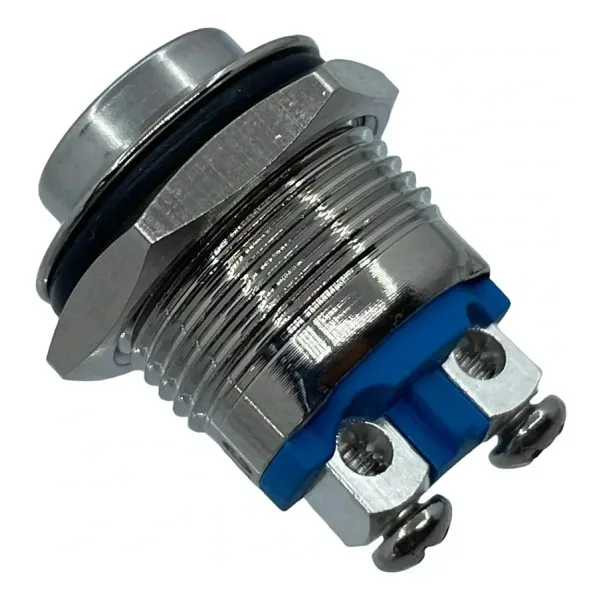 E40 16mm Metal Işıksız Yaylı Buton Çıkık Kafa 1 NO IP67