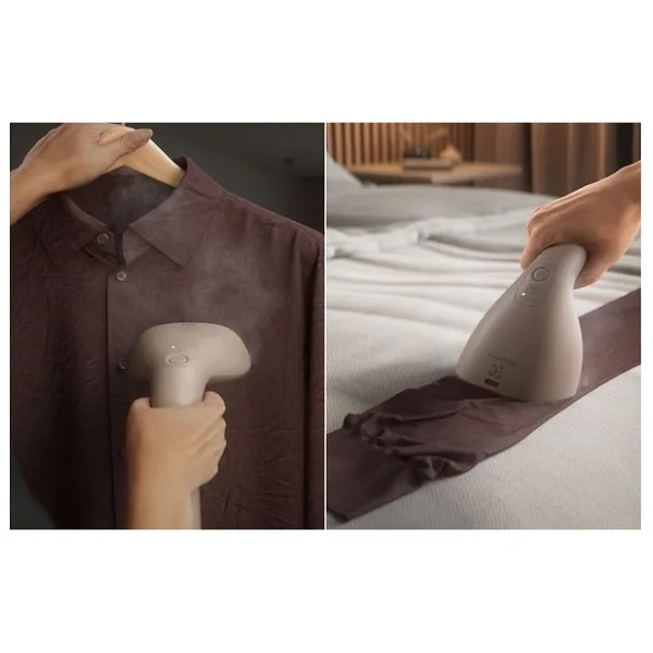 Electrolux Refine Kolay Taşınabilir Seyahat Tipi Buharlı Dikey El Ütüsü, Kırışık Giderici, Bej - Krem