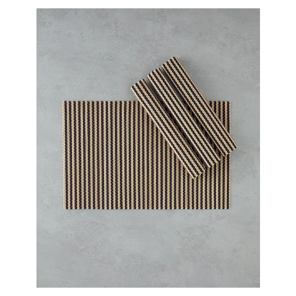 English Home Serene Bambu 4'lü Amerikan Servis 30x45 cm Siyah-Krem