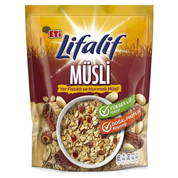 Eti Lifalif Yer Fıstıklı ve Hurmalı Müsli 350 gr