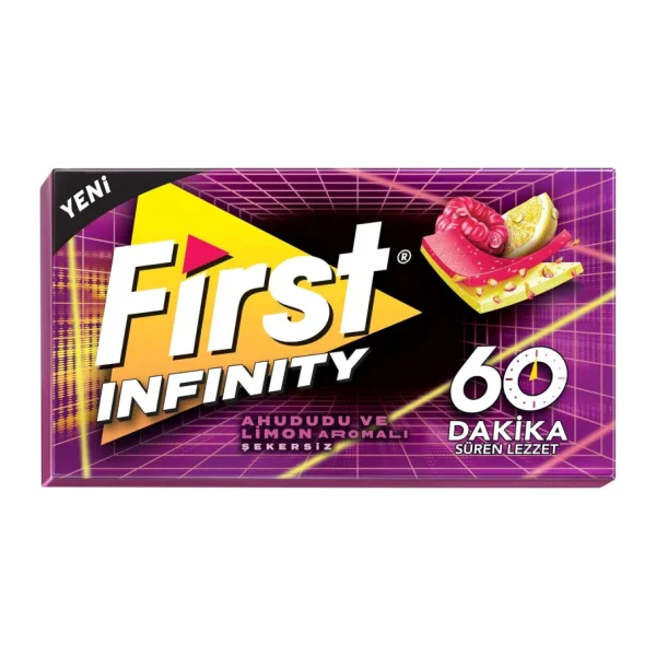 First Infinity 60 Dk Ahududu&Limon Aromalı Şekersiz Sakız 27 gr