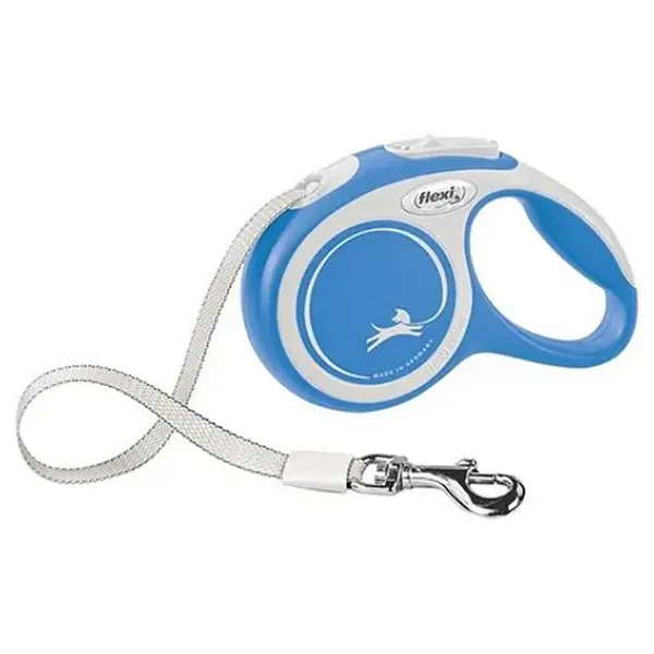 Flexi New Comfort 5 m Şerit Medium Mavi Otomatik Köpek Tasması