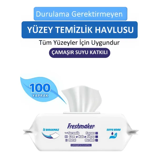 Freshmaker Çamaşır Suyu Katkılı Yüzey Temizlik Havlusu 100 Yaprak