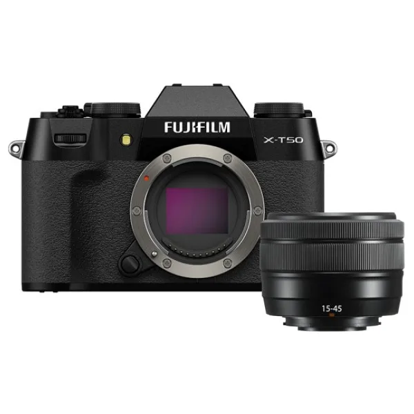Fujifilm X-T50 + 15-45mm Lens Siyah Aynasız Fotoğraf Makinesi