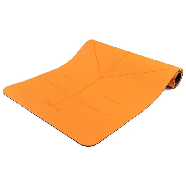 Gymo UltraGrip Hizalamalı 6mm TPE Yoga Matı Pilates Minderi Turuncu