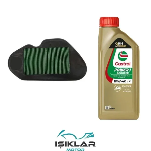 Hero Dash 125 Castrol Yağ Ve Hava Filtre Bakım Seti Bs0013