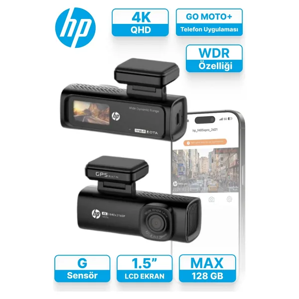 HP F499X 4K Araç Ön Kamerası
