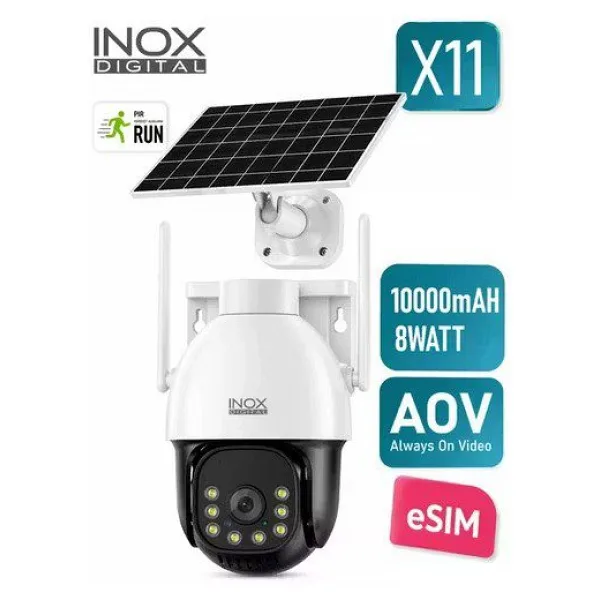 Inox Digital INOX-X11 2 MP Solar Güneş Enerjili Gece Görüşlü Güvenlik Kamerası