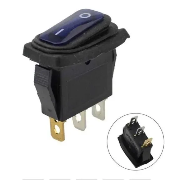 KCD3 15A Su Geçirmez Mavi Işıklı ON-OFF Anahtar