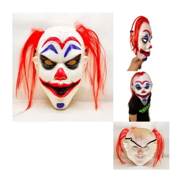 Kızıl Saçlı Joker Palyaço Maskesi