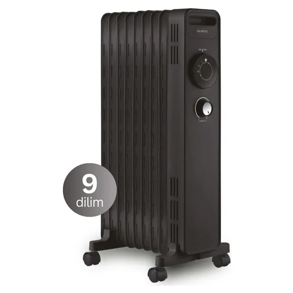 Kumtel KUM-1225S 9 Dilimli 2000 W Siyah Yağlı Radyatör