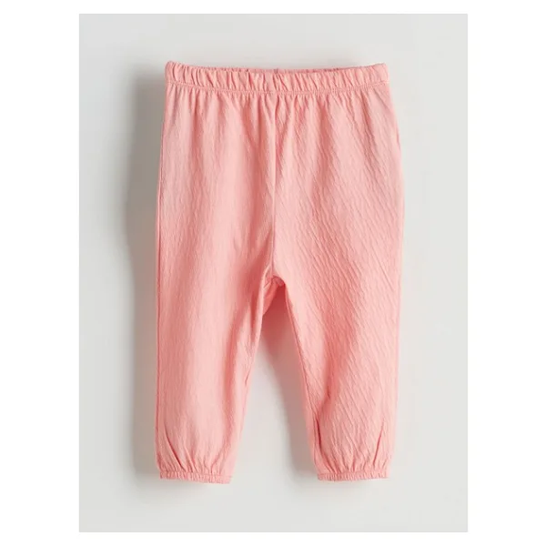 Lc Waikiki Yeni Sezon Beli Lastikli Basic Kız Bebek Pantolon - Pembe - 1 - 3 Ay