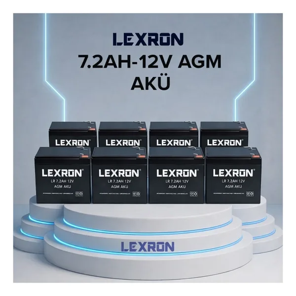 Lexron 7.2AH 12V Agm Akü 8 Adet