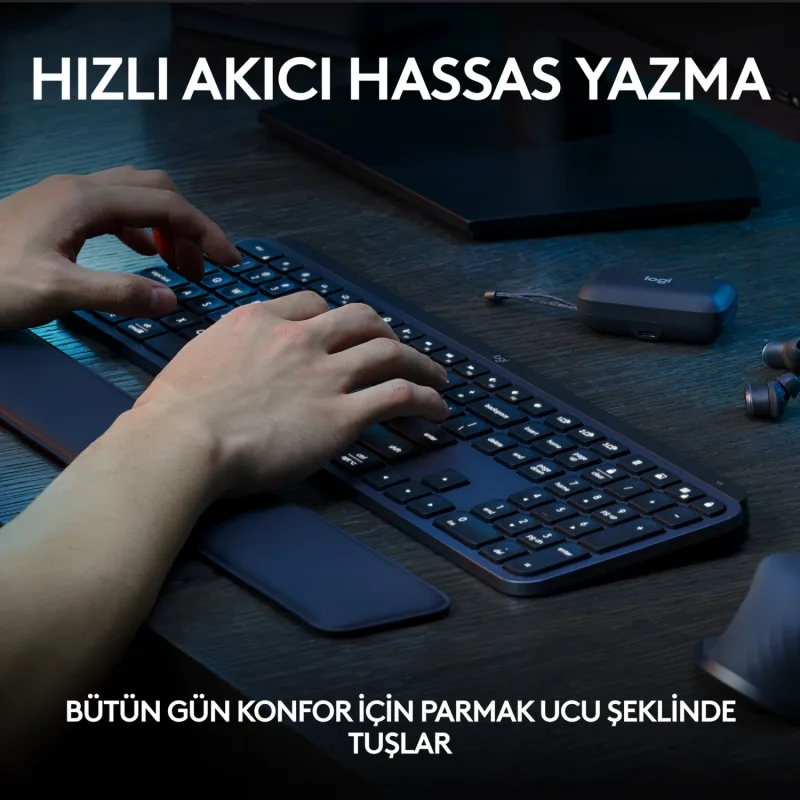 Logitech Mx Keys S Türkçe Q Kablosuz Klavye - Görsel 2