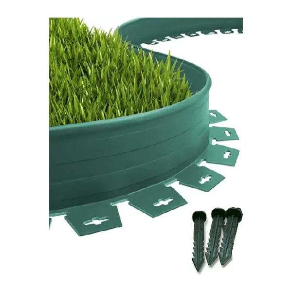 Lux Garden Çim Ayırıcı 15 M Yeşil Çim Sınırlayıcı Taş Toprak Ayıracı Çim Ayracı Çim Ayırıcı Bariyeri