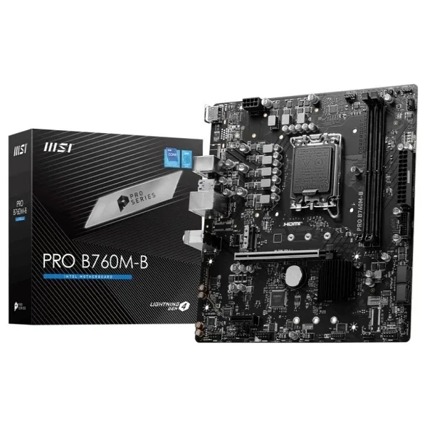 MSI Pro B760M-B Intel LGA1700 DDR4 Micro ATX Anakart