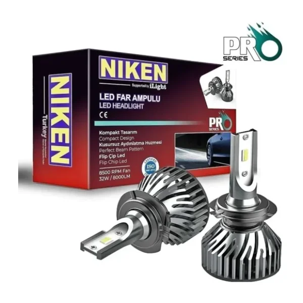 Niken Pro Seri Slim Led Xenon Far Ampulü H4 12v 6000k 8000lm