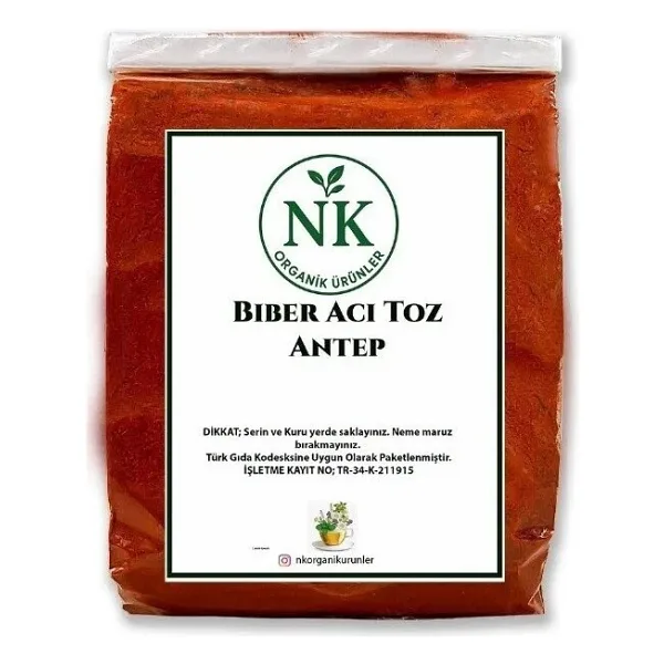Nk Organik Acı Toz Biber Doğal 500GR - 1 Adet