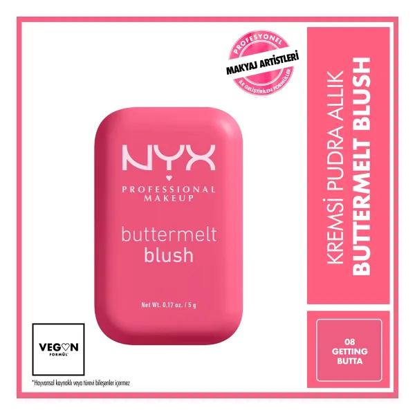 NYX Professional Makeup Buttermelt 08 Getting Butta Krem Allık