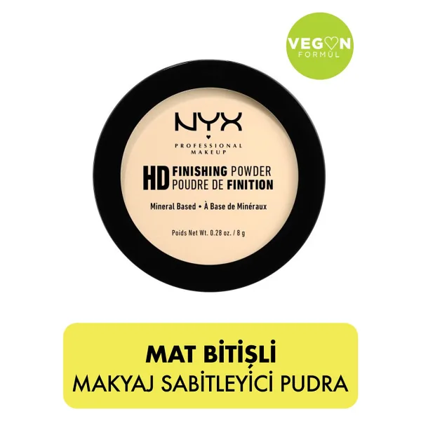 NYX Professional Makeup High Definition Finishing Morluk Nötrleyen 02 Banana 8 gr Sabitleyici Pudra