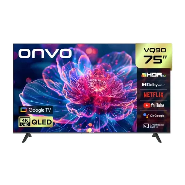 Onvo 75VQ90F3UA 4K Ultra HD 75" 190 Ekran Uydu Alıcılı Google Smart QLED TV