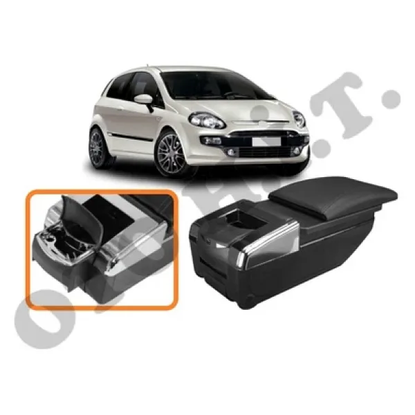 Oto H.i.t. Fiat Punto Uyumlu Bardaklıklı Lüks Kol Dayama Kolçak Siyah İthal.