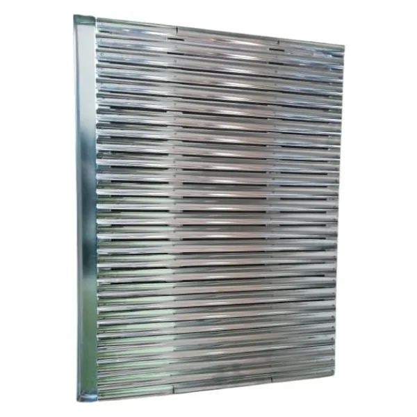Özsal 60X45 Paslanmaz Krom Çelik Oluklu Izgara