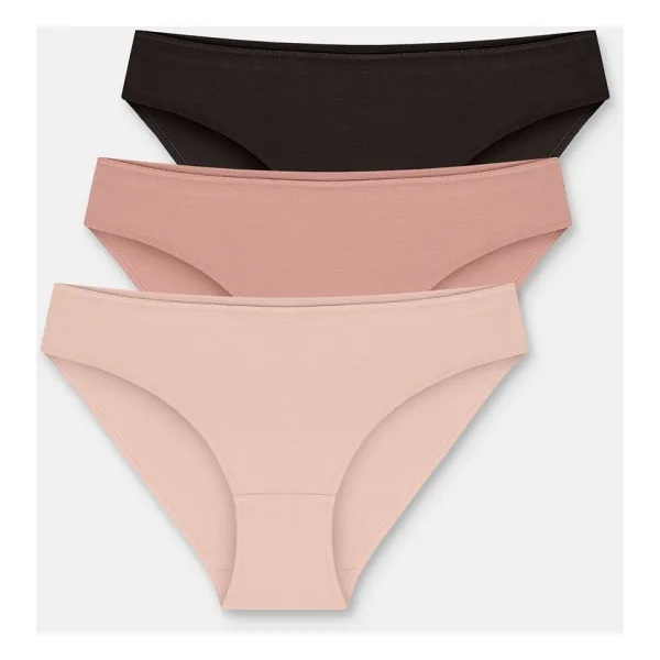 Suwen 3'lü Paket Slip Külot - Nude