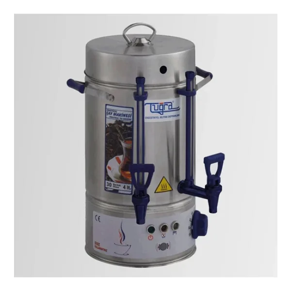 Tuğra Elektrikli Semaver 30 Bardak 4 Litre Çay Makinesi Otomatı Çaycı Krom