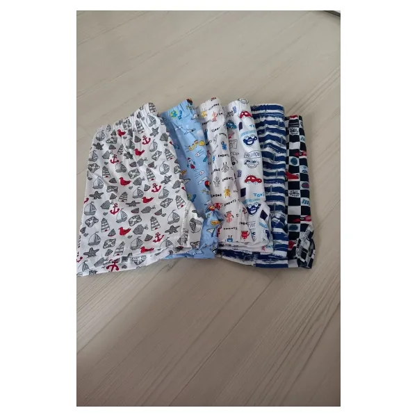 Tutku Erkek Çocuk Empirme Desenli Boxer 6'lı, Beyaz, 5-6 Yaş