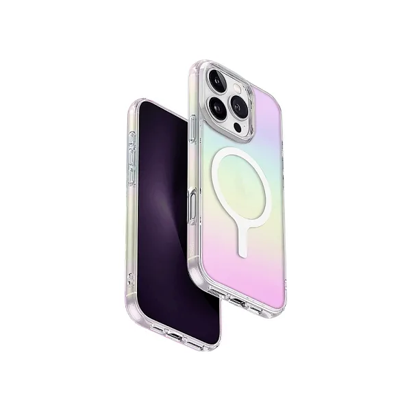 Uniq iPhone 16 Pro Max Iridescia MagSafe Kapak Beyaz