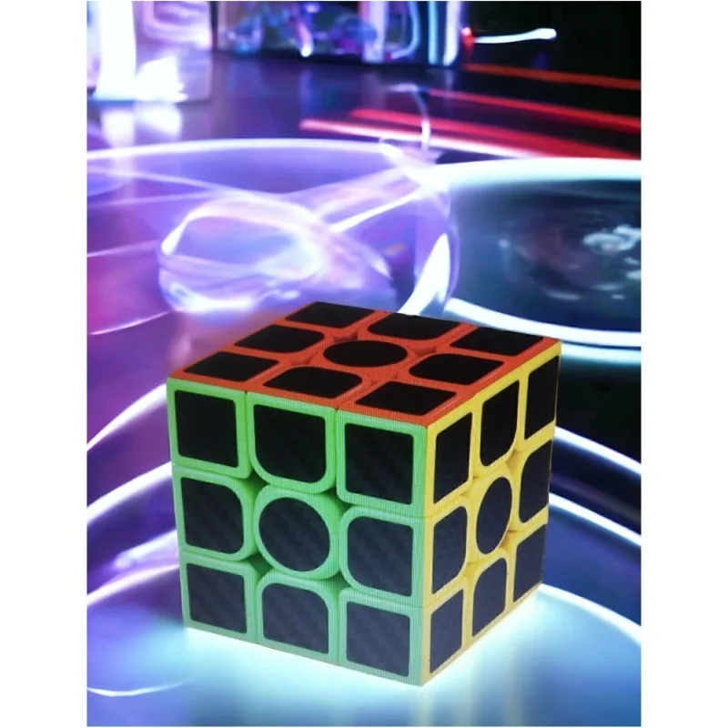 3x3x3 Professıonal Speed Cube Carbon Fıber - Karbon Fiber Profesyonel Rubik Zeka Sabır Küpü