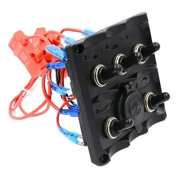 5'li ON-OFF Toggle Switch Panel - Çakmaklık Çıkışlı