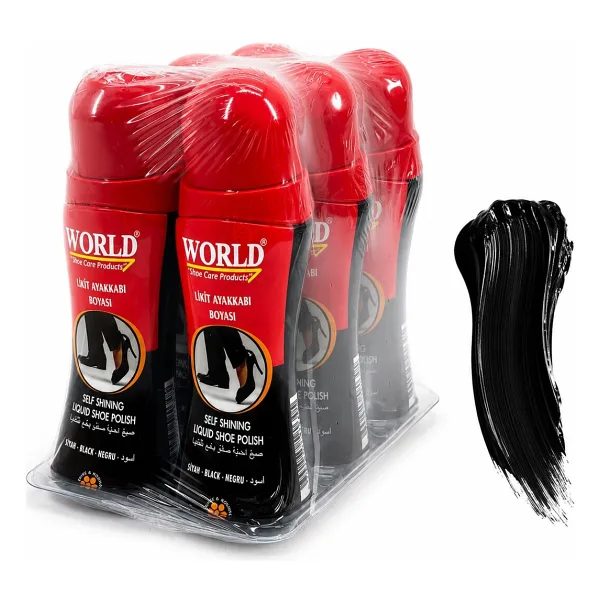 6 Adet Siyah Likit Ayakkabı Boyası 75ML