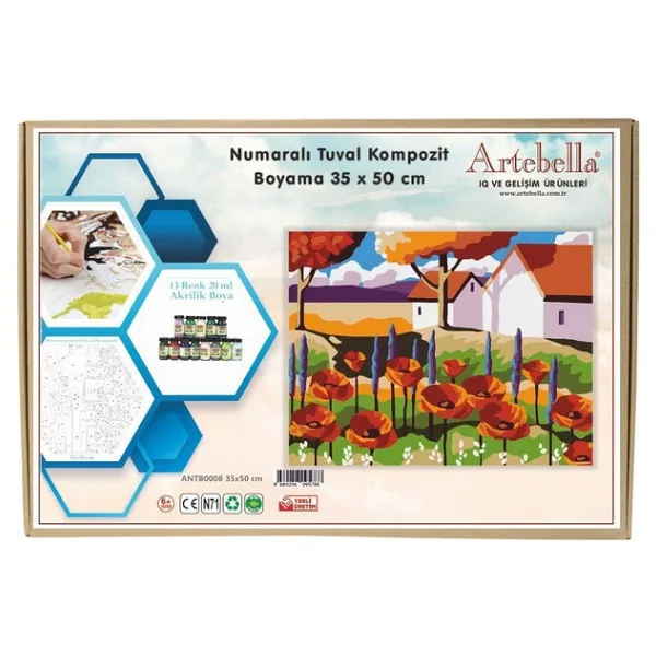 Artebella Numaralı Tuval Kompozit Boyama Antb0008 Manzara 35X50 Cm Antb0008