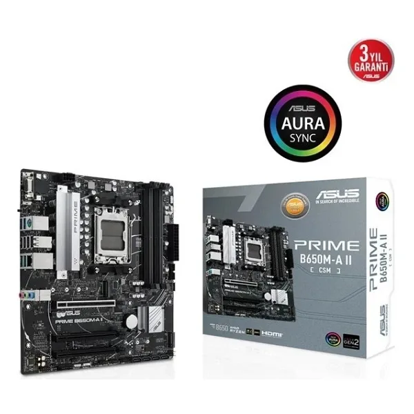 Asus Prime B650M-A II-CSM AMD AM5 DDR5 Micro ATX Anakart