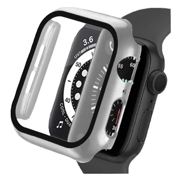 Binano Apple Watch 8 41mm Sense Kasa Ve Ekran Koruyucu Gümüş