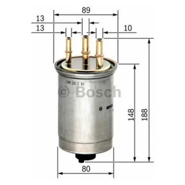 BOSCH 0986AF6039 MAZOT FİLTRESİ FOCUS MONDEO III TRANSIT CONNECT