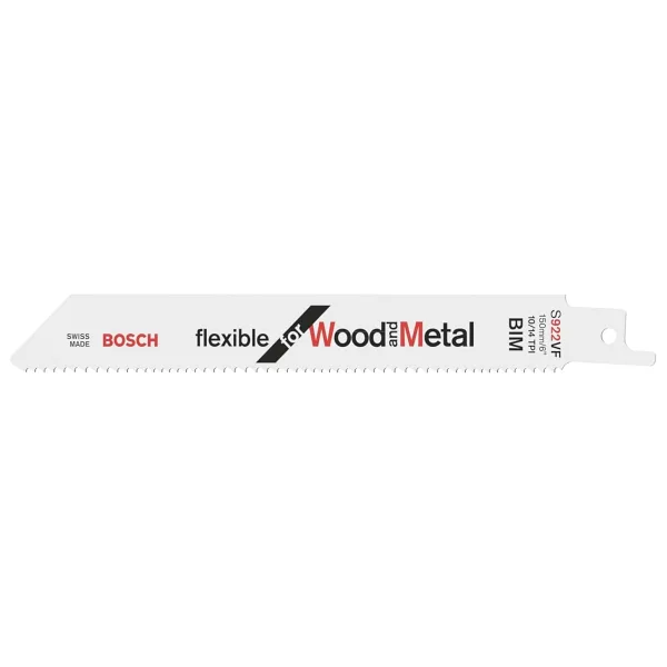 Bosch Professional Accessories - Flexible Serisi Ahşap Ve Metal için Panter Testere Bıçağı S 922 VF - 2'li