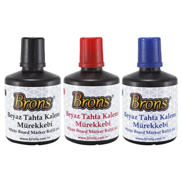 Brons Doldurulabilir Tahta Kalemi Mürekkebi 100 Ml 3 Lü Set