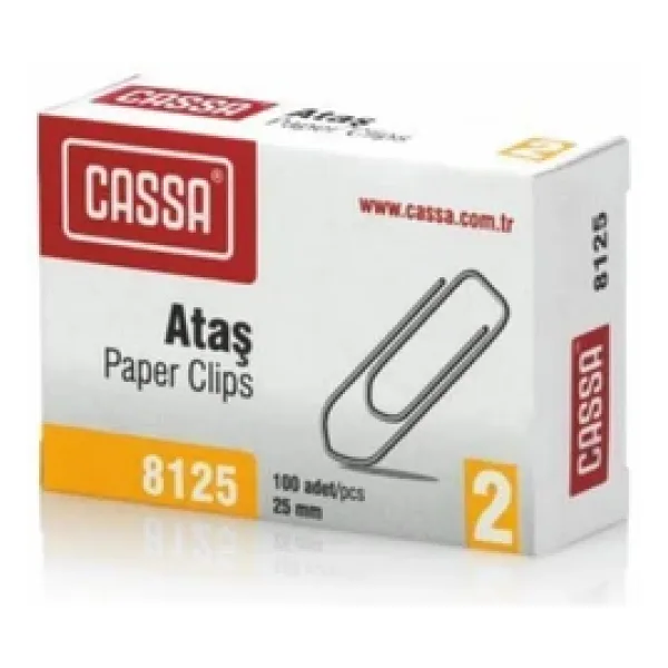 Cassa 8125 Metal Ataş No: 2 25 Mm 100'Lü