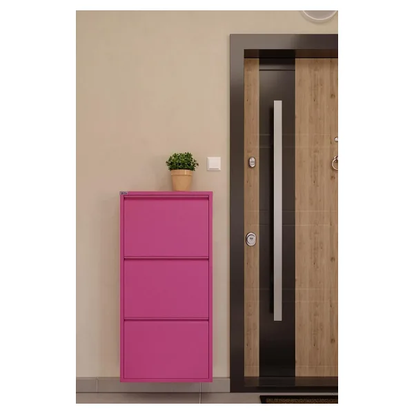 Ceha Pembe 3'lü Metal Ayakkabılık