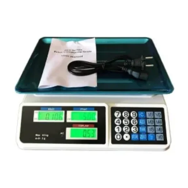 Çift Ekranlı 40 kg 2 gr Şarjlı Elektronik Hassas Terazi