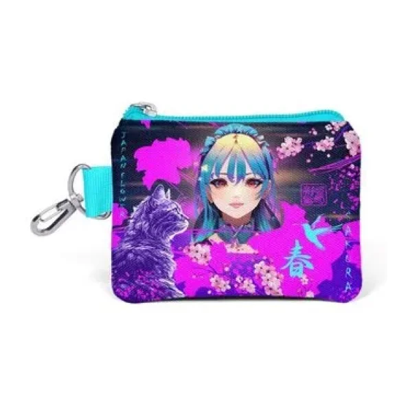 Coral High Kids Mor Pembe Anime Kedi Desenli Bozuk Para Çantası 21882