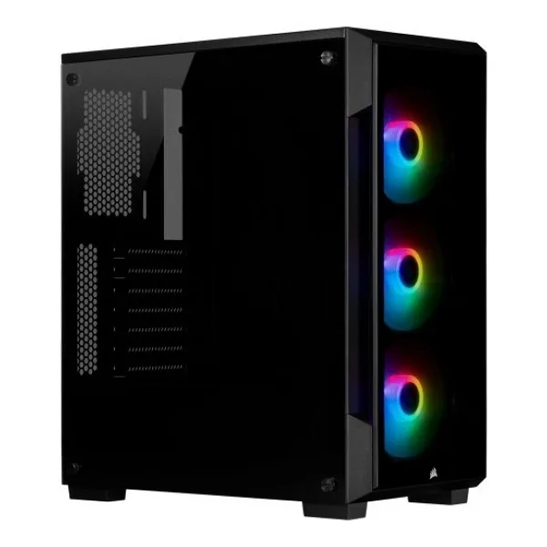 Corsair iCUE 220T RGB Siyah CC-9011190-WW Led Fanlı ATX Oyuncu Kasası