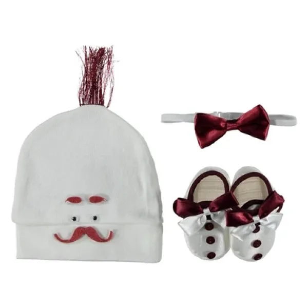 DİAMONDSTAR BEBEK PAPYON BERE PATİK SET