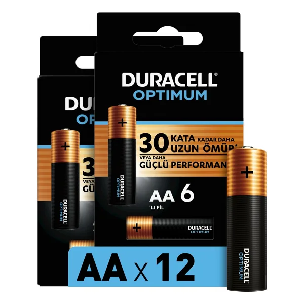 Duracell Optimum 12'li Alkalin AA Kalem Pil