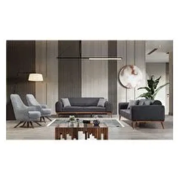 Edsy Home Rupon 3+3+1 Koltuk Takımı Antrasit