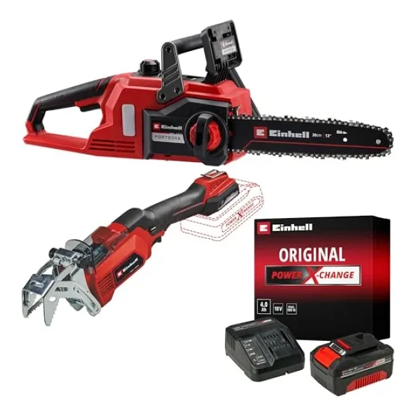 Einhell FORTEXXA 18/30 + GE-GS 18/150 Li Akülü Ağaç Kesme ve Dal Kesme Seti (4,0 Ah Akü ve Şarj Cihazı Dahildir)