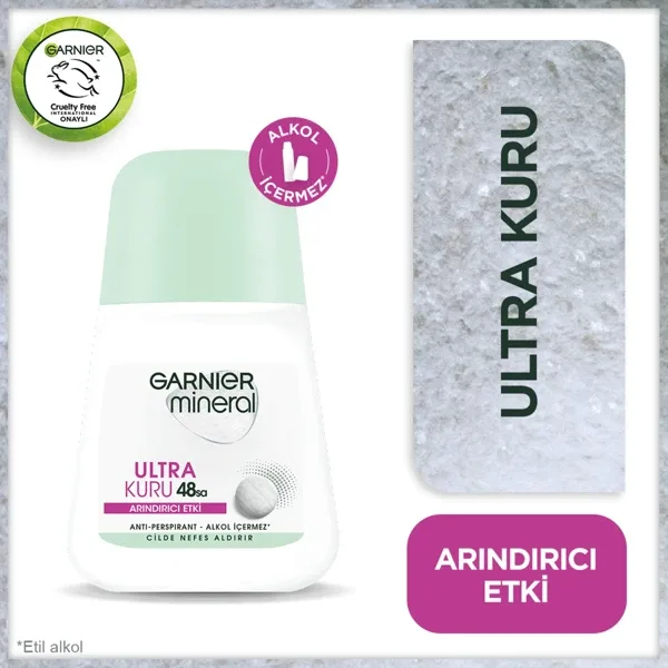 Garnier Mineral Ultra Kuru 50 ml Kadın Roll-On